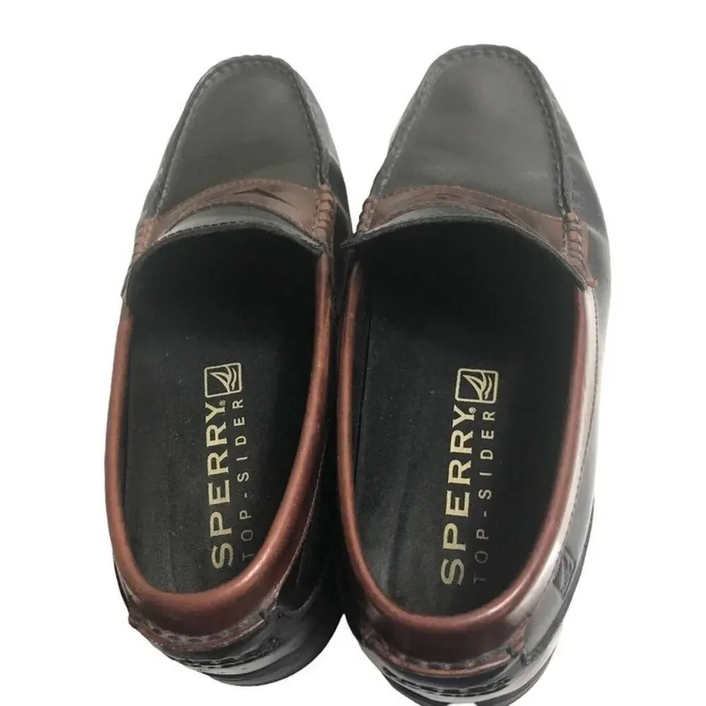 Sperry Essex Black Leather Penny Loafer Shoes
